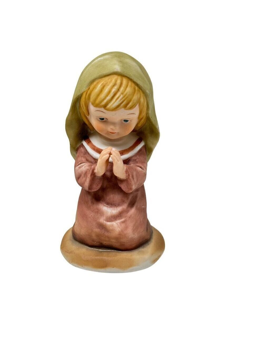 Enesco Little Bible Friends Girl Praying Figurine E-4875 1981 Lucas Nativity